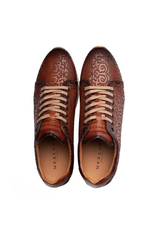 Mezlan 21577 Portico Laser-Embossed Calf-Skin Leather Sneaker (MZ3898)