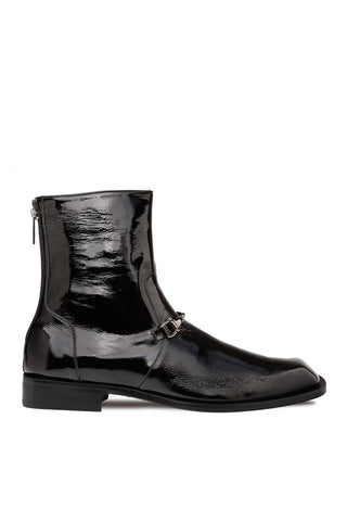 Mezlan 21739 Buscemi Hi-Shine Leather Horse-Bit Boot