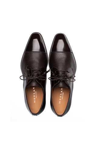 Mezlan 21744 Capello Men’s Shoes Hi-Shine / Textured Calf-Skin Leather Derby (MZ3917)-AmbrogioShoes
