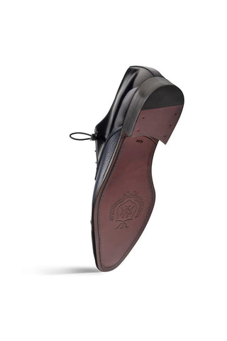 Mezlan 21744 Capello Men’s Shoes Hi-Shine / Textured Calf-Skin Leather Derby (MZ3917)-AmbrogioShoes