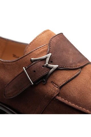 Mezlan 21745 Diesel Suede Single Monk-Strap