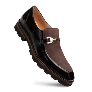 Mezlan 21763 Valone Men’s Shoes Hi-Shine Calf-Skin & Suede Leather Horse-Bit Slip-On Loafer (MZ3909)-AmbrogioShoes