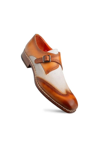 Mezlan 21876 Leather & Nubuck Single Monk-Strap