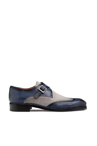 Mezlan 21876 Leather & Nubuck Single Monk-Strap