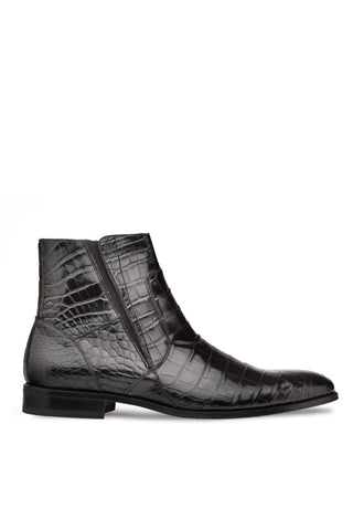 Mezlan 3663-J Belucci Black Alligator Zipper Boots (MZ3699)