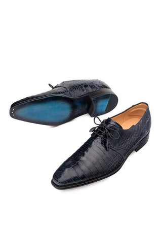 Mezlan 4574-J Moscow Alligator Plain Toe Derby (MZ3182)-AmbrogioShoes