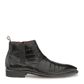 Mezlan 4715-F Blackmore Men's Shoes Black Exotic Caiman Crocodile Boots (MZ3300)-AmbrogioShoes