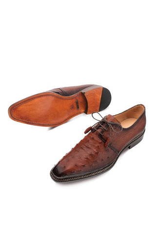Mezlan 4732-S Tillson Exotic Ostrich Derby (MZ3302)-AmbrogioShoes