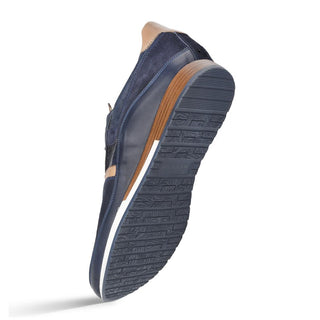 Mezlan 4766-L A802 Men's Shoes Blue Genuine Lizard / Suede / Calf-Skin Leather Sneaker (MZ3313)-AmbrogioShoes