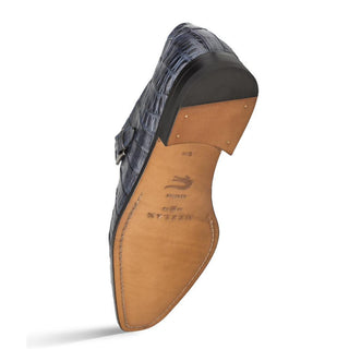 Mezlan 4773-F-SX102 Gore Men's Shoes Blue Genuine Crocodile Monk-Strap Loafers (MZ3377)-AmbrogioShoes