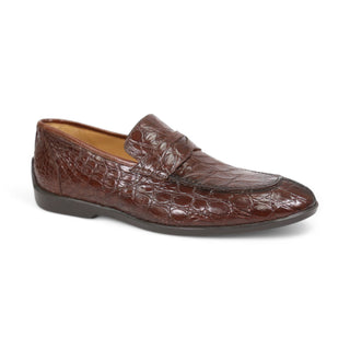 Mezlan 4874C Men's Shoes Exotic Crocodile Skin Penny Loafer (MZ3806)-AmbrogioShoes