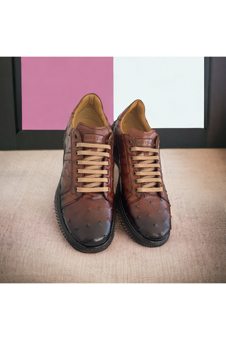 Mezlan 4970-S Exotic Ostrich-Skin Sneakers (MZ3672)-AmbrogioShoes