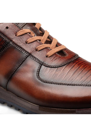 Mezlan 50188-L Greenwich Exotic Lizard Skin & Calf-Skin Leather Sneaker (MZ3929)-AmbrogioShoes