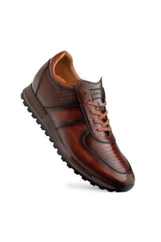 Mezlan 50188-L Greenwich Exotic Lizard Skin & Calf-Skin Leather Sneaker (MZ3929)-AmbrogioShoes