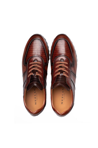 Mezlan 50188-L Greenwich Exotic Lizard Skin & Calf-Skin Leather Sneaker (MZ3929)-AmbrogioShoes