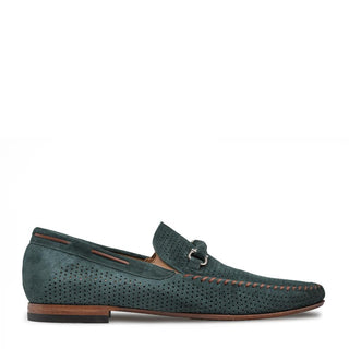 Mezlan 7272 Marcello Men's Shoes Green Suede Leather Moccasin Loafers (MZ3339)-AmbrogioShoes