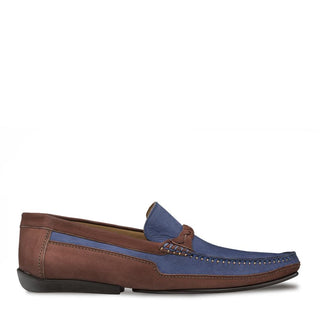 Mezlan 7315 R601 Men's Shoes Blue & Brown Suede Leather Moccasin Loafers (MZ3353)-AmbrogioShoes