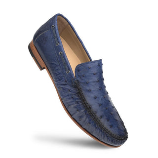 Mezlan 7318-S-RX612 Men's Shoes Jeans Exotic Ostrich Dress Moccasin Loafers (MZ3362)-AmbrogioShoes