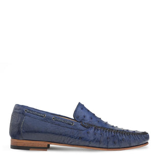 Mezlan 7318-S-RX612 Men's Shoes Jeans Exotic Ostrich Dress Moccasin Loafers (MZ3361)-AmbrogioShoes