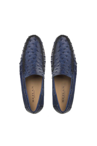 Mezlan 7318-S-RX612 Ostrich Moccasin Loafers (MZ3496)-AmbrogioShoes