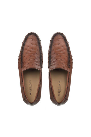 Mezlan 7318-S-RX612 Ostrich Moccasin Loafers (MZ3496)-AmbrogioShoes