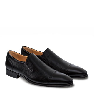 Mezlan 9005 Barron Men's Shoes Black Calf-Skin Leather Slip-On Loafers (MZ3363)-AmbrogioShoes