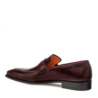 Mezlan 9621 Galina Men's Shoes Burgundy Calf-Skin Leather Penny Loafers (MZ3243)-AmbrogioShoes