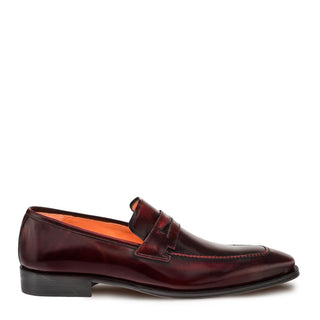 Mezlan 9621 Galina Men's Shoes Burgundy Calf-Skin Leather Penny Loafers (MZ3243)-AmbrogioShoes