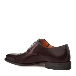 Mezlan 9724 Emilio Men's Shoes Burgundy Calf-SKin Leather Cap-Toe Oxfords (MZ3270)-AmbrogioShoes