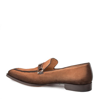 Mezlan 9728 Halsey Men's Shoes Brown Sport-Rust Suede Leather Horsebit Loafers (MZ3289)-AmbrogioShoes