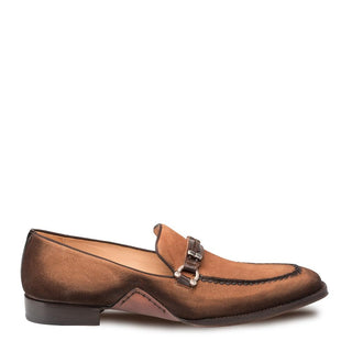 Mezlan 9728 Halsey Men's Shoes Brown Sport-Rust Suede Leather Horsebit Loafers (MZ3289)-AmbrogioShoes