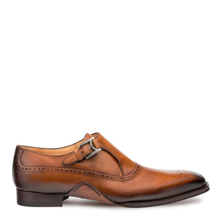 Mezlan 9730 Phillipe Men's Shoes Cognac Calf-Skin Leather Monk-Strap Loafers (MZS3336)-AmbrogioShoes
