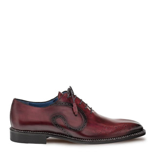 Mezlan 9743 Ellwood Men's Shoes Burgundy Calf-Skin Leather Oxfords (MZ3247)-AmbrogioShoes