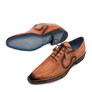 Mezlan 9743 Ellwood Men's Shoes Cognac Calf-Skin Leather Oxfords (MZ3248)-AmbrogioShoes