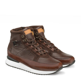 Mezlan 9776 Cardew Men's Shoes Brown Deer-Skin / Suede / Calf-Skin Leather Sneakers (MZ3287)-AmbrogioShoes