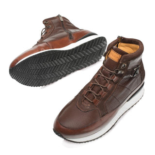 Mezlan 9776 Cardew Men's Shoes Brown Deer-Skin / Suede / Calf-Skin Leather Sneakers (MZ3287)-AmbrogioShoes