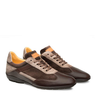 Mezlan 9827 Landguard Men's Shoes Brown Combination Suede / Calf-Skin Leather Casual Sneakers (MZ3268)-AmbrogioShoes