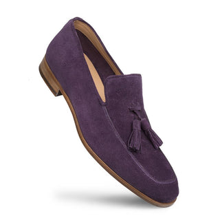 Mezlan 9899 R607 Men's Shoes Purple Suede Leather Tassel Loafers (MZ3356)-AmbrogioShoes