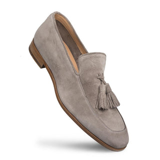 Mezlan 9899 R607 Men's Shoes Taupe Suede Leather Tassel Loafers (MZ3357)-AmbrogioShoes