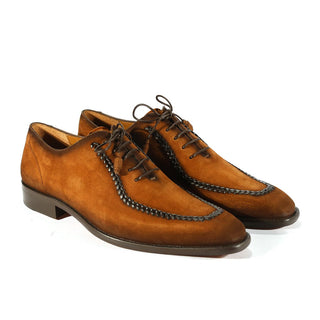 Mezlan 9949 Men's Shoes Cognac Suede Leather Oxfords (MZS3308)-AmbrogioShoes