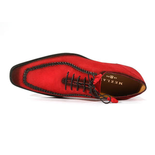 Mezlan 9949 Men's Shoes Hand-Finished Italian Suede / Leather Red Oxfords (MZS3306)-AmbrogioShoes