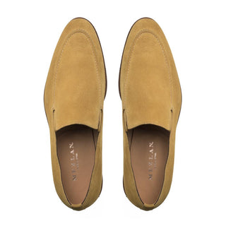 Mezlan 9951-2 R608 Men's Shoes Mustard Suede Leather Slip On Loafers (MZ3371)-AmbrogioShoes