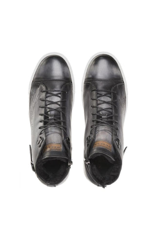 Mezlan A20044 Patina Leather Etched Hi-Top Sneakers (MZ3415)-AmbrogioShoes