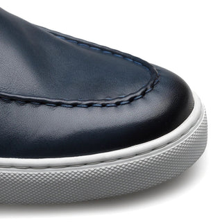 Mezlan A20288 Men's Shoes Jeans Calf-Skin Leather Whole cut Slip On Sneakers (MZ3451)-AmbrogioShoes