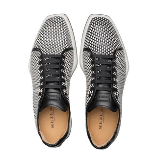 Mezlan A20301 Woven / Calf-Skin Leather Casual Derby Sneakers (MZ3523)-AmbrogioShoes