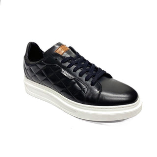 Mezlan A20456 Men's Shoes Quilted Calf-Skin Leather Casual Sneakers (MZ3545)-AmbrogioShoes