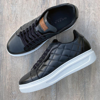 Mezlan A20456 Men's Shoes Quilted Calf-Skin Leather Casual Sneakers (MZ3545)-AmbrogioShoes