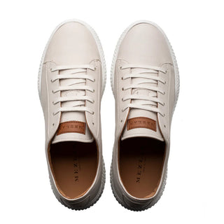 Mezlan A20604 Men's Shoes White Calf-Skin Leather Casual Sneakers (MZ3601)-AmbrogioShoes