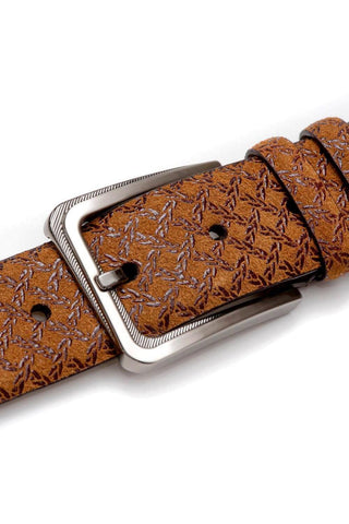 Mezlan AO10359 Men's Textured Suede Belts (MZB1027)-AmbrogioShoes