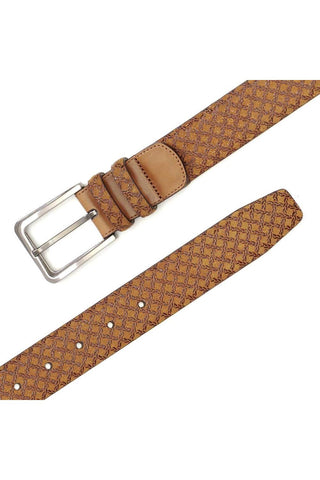 Mezlan AO10359 Men's Textured Suede Belts (MZB1027)-AmbrogioShoes